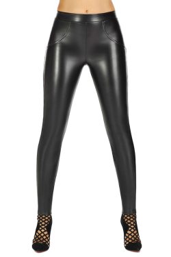 Alternative view of Bas Bleu Kayla push-up keinonahkaleggingsit