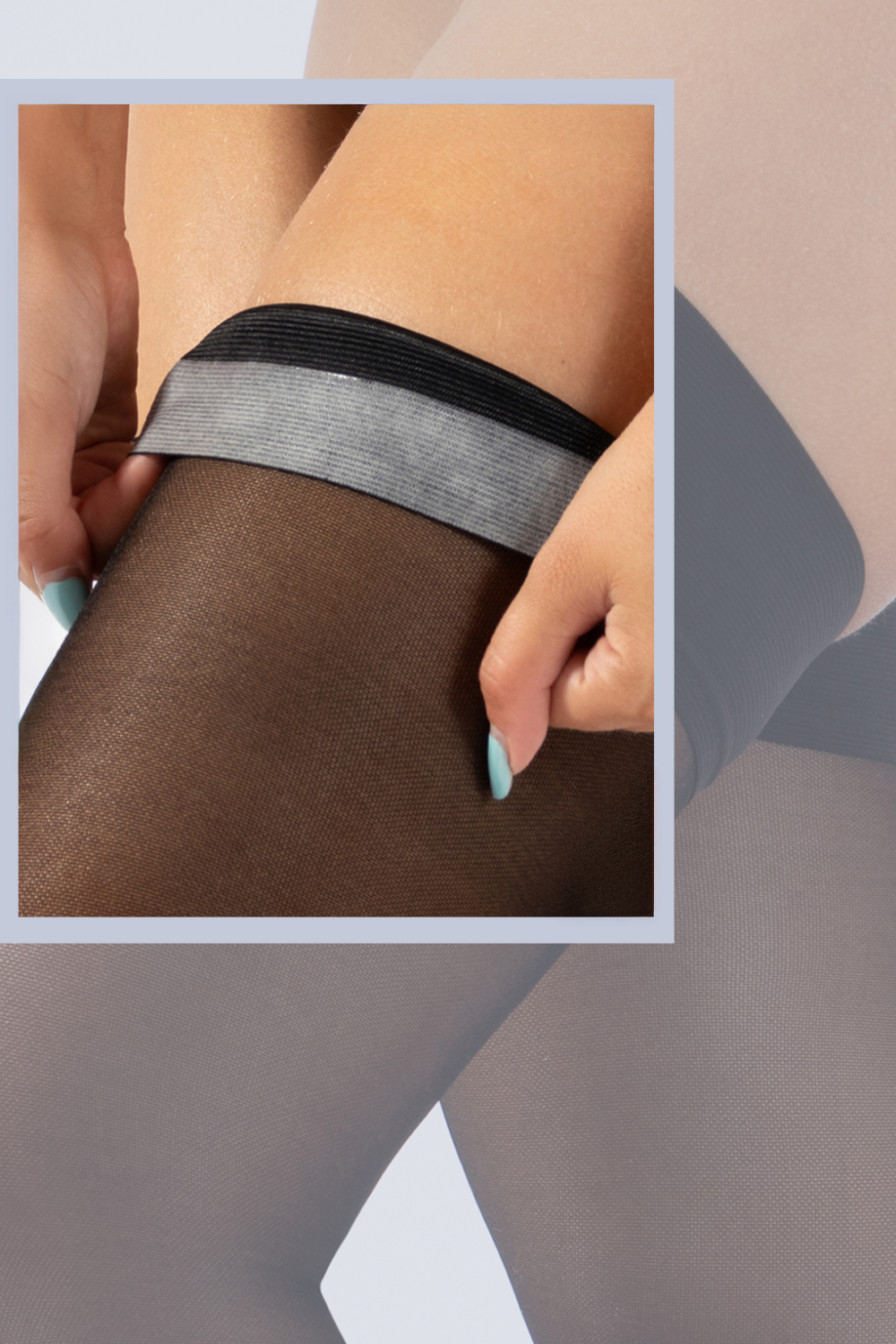 Cette Wellness 140 den kompressio stay up-sukat - Image 7