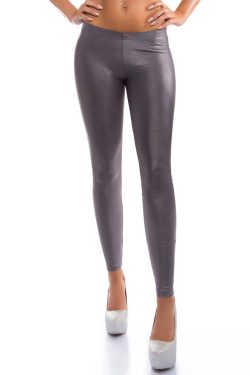 Alternative view of KouCla wet look legginsit nyörityksellä