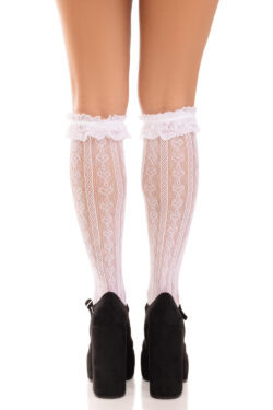 Leg Avenue Sweetheart pitsireunaiset polvisukat - Image 7